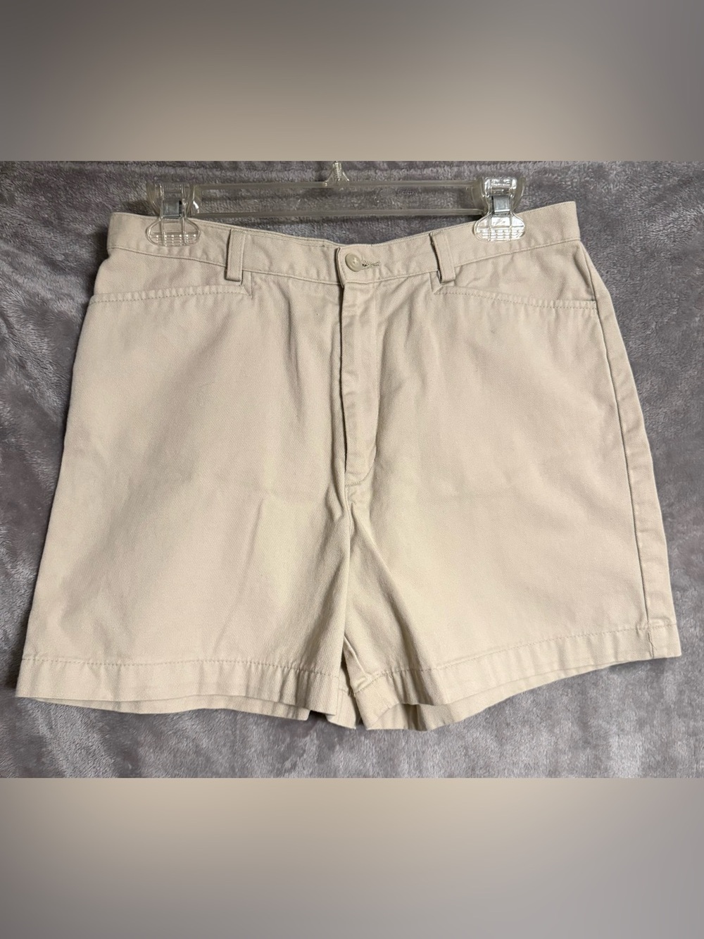 Dockers Cream Flat-Front Women's Khaki Shorts